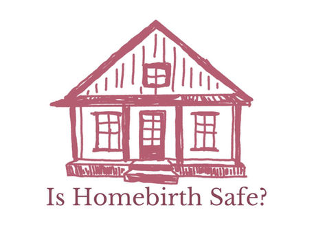 Drawing of a house with title underneath "Is homebirth safe?"