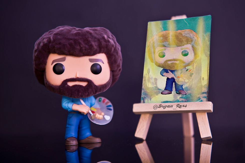 Bob Ross Painting Self Super Saiyan Portrait