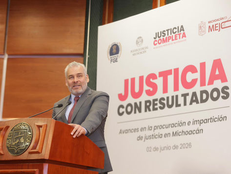 Ubica México Evalúa a Michoacán como líder nacional en el combate a la impunidad: Bedolla