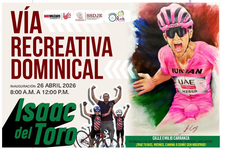 “Isaac del Toro”: la nueva vía recreativa que rodará cada domingo en Pátzcuaro