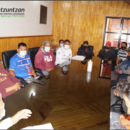 ATIENDE LUPILLO A DELEGADOS DE LIGA MUNICIPAL DE FÚTBOL DE TZINTZUNTZAN