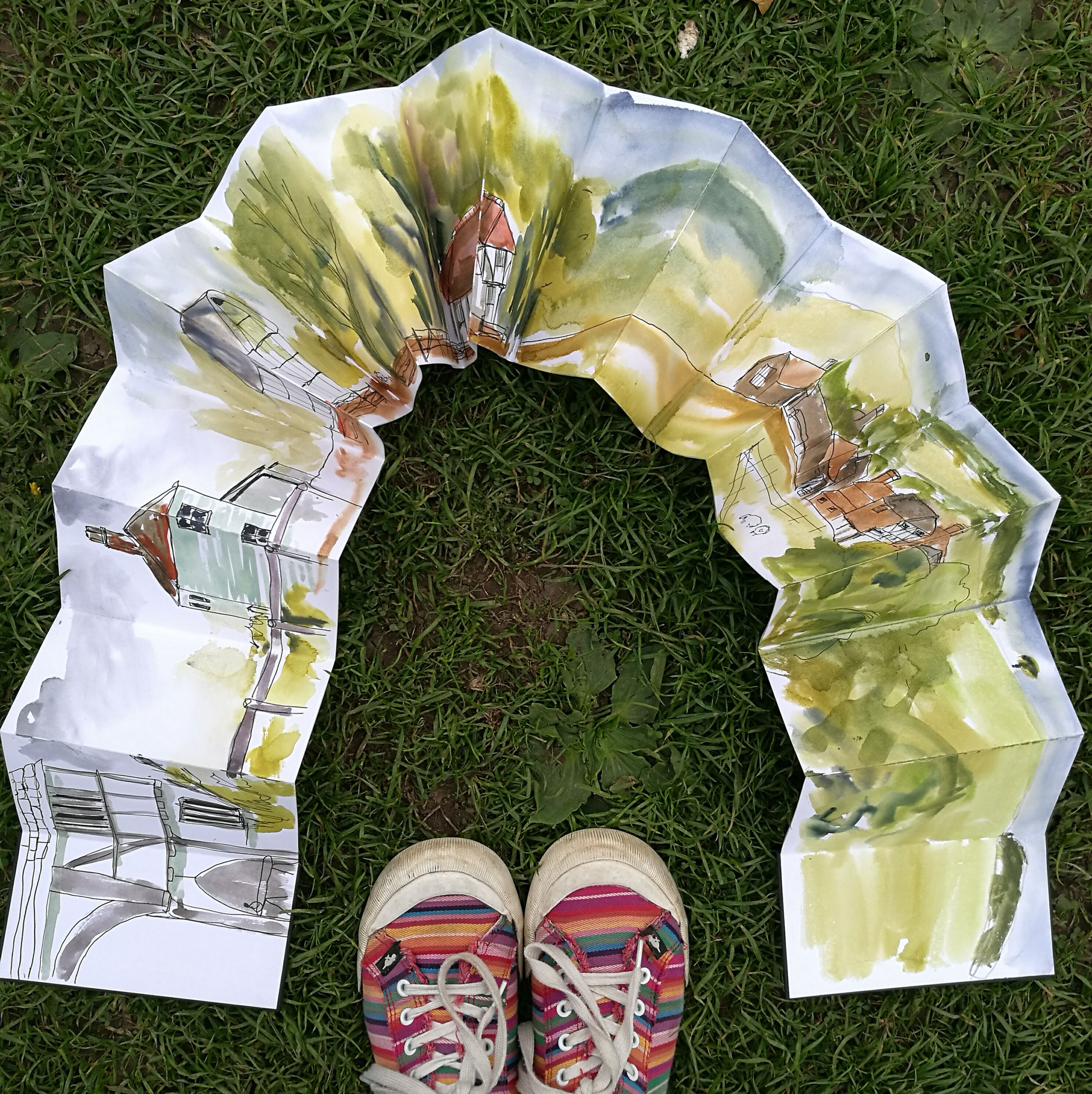 Concertina Sketchbook in the Garden - Saturday 5th Sept