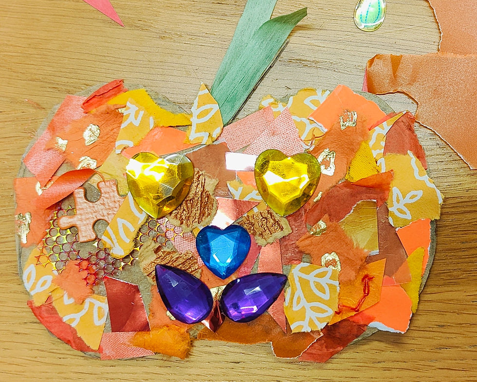 Collaged pumpkin