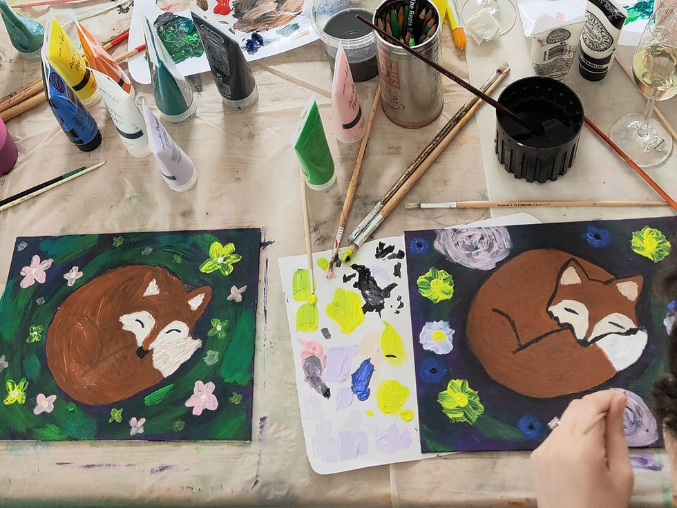 Thumbnail: Sleeping Fox in Acrylics - Friday 7 August