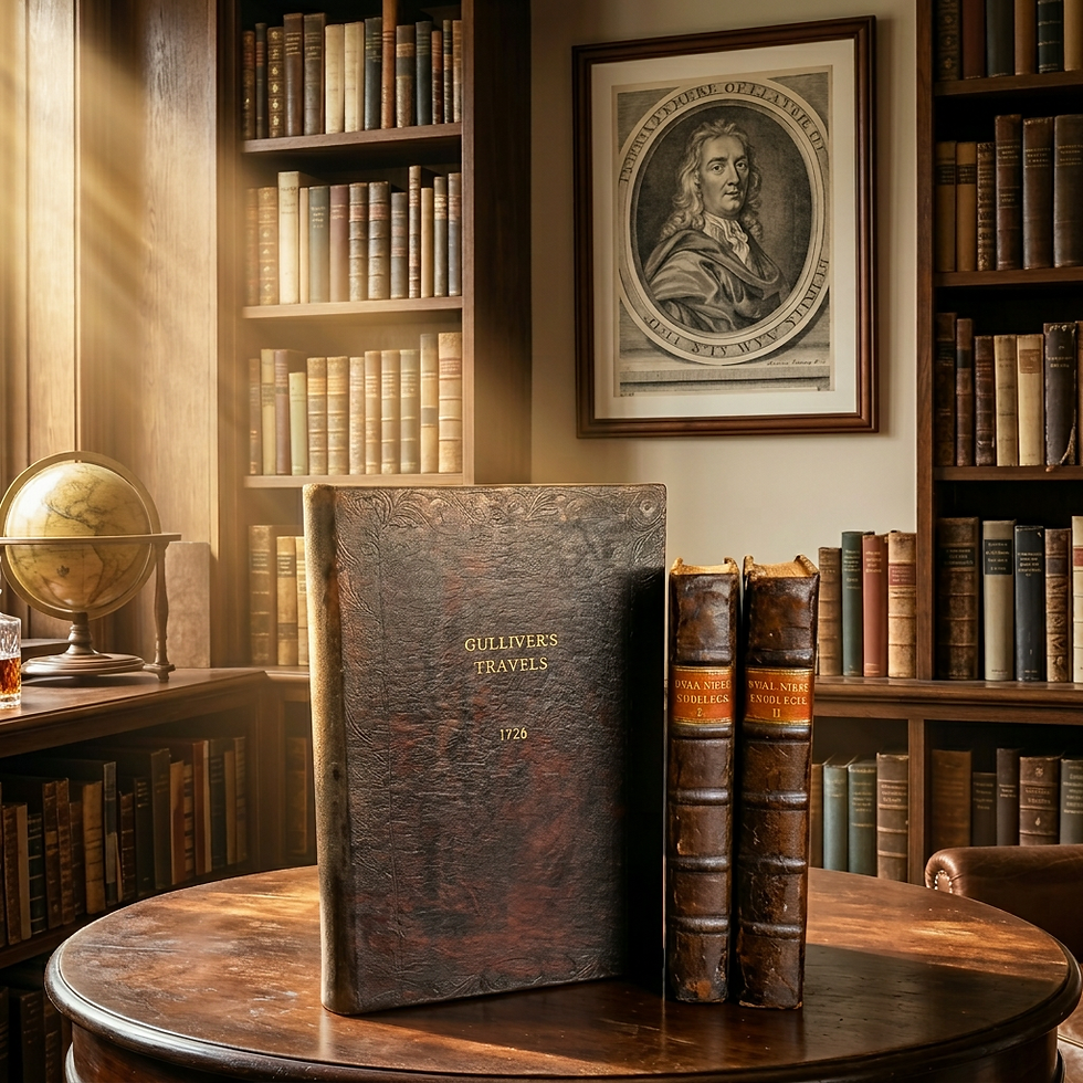 Gulliver's Travels 1726 in custom clamshell case