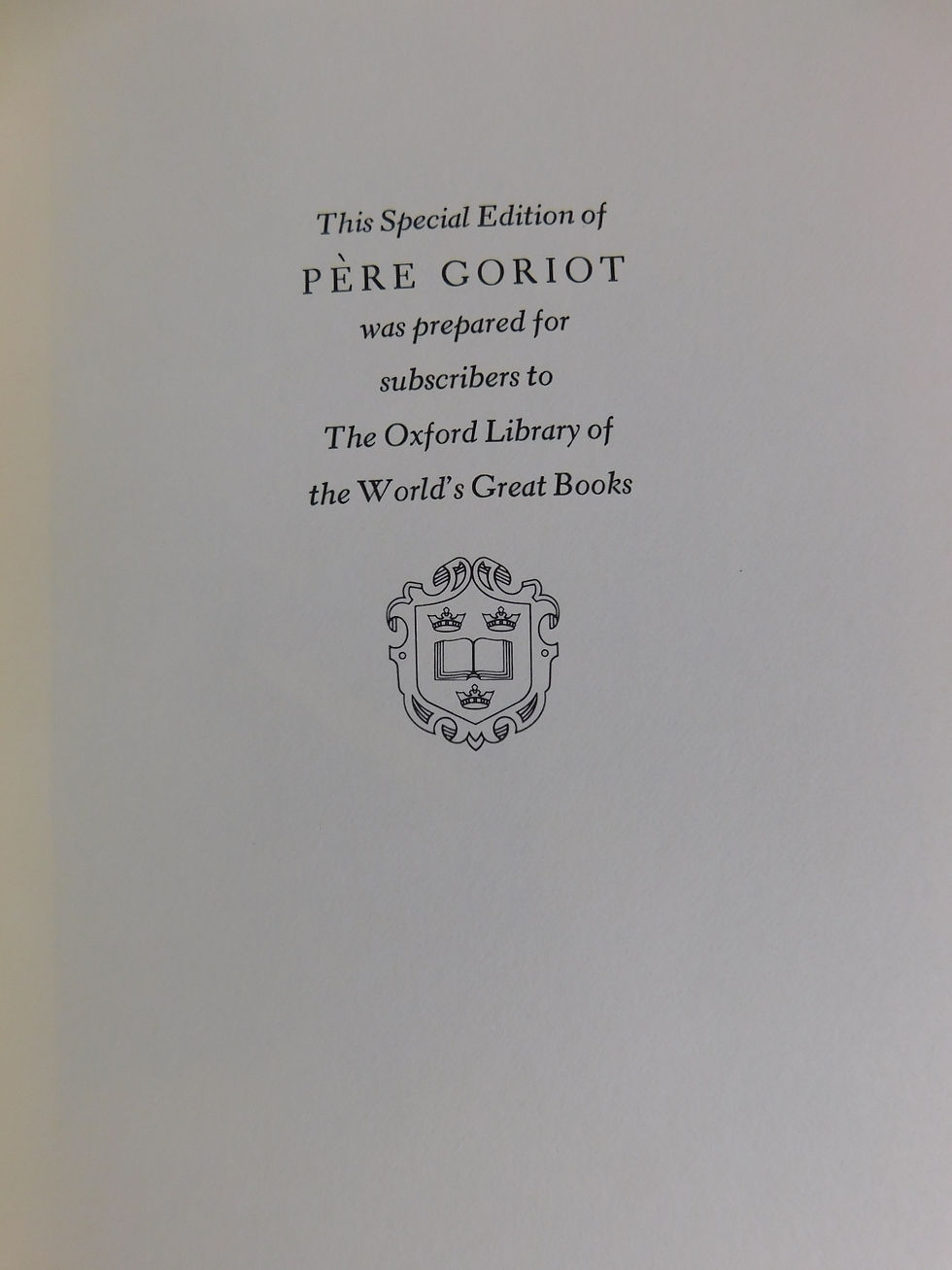 Thumbnail: Père Goriot by Honoré de Balzac, Stunning Full Leather Binding - Oxford/Franklin