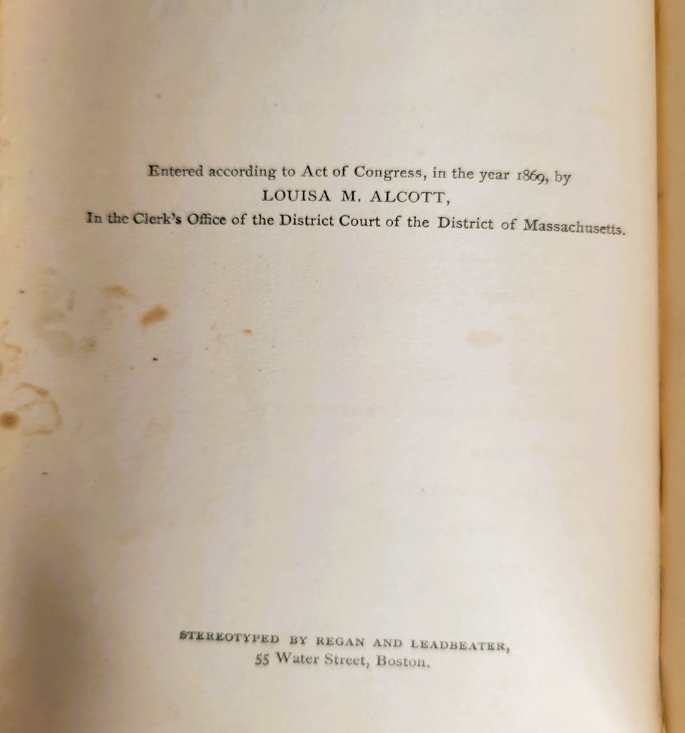 Thumbnail: little women part second copyright page