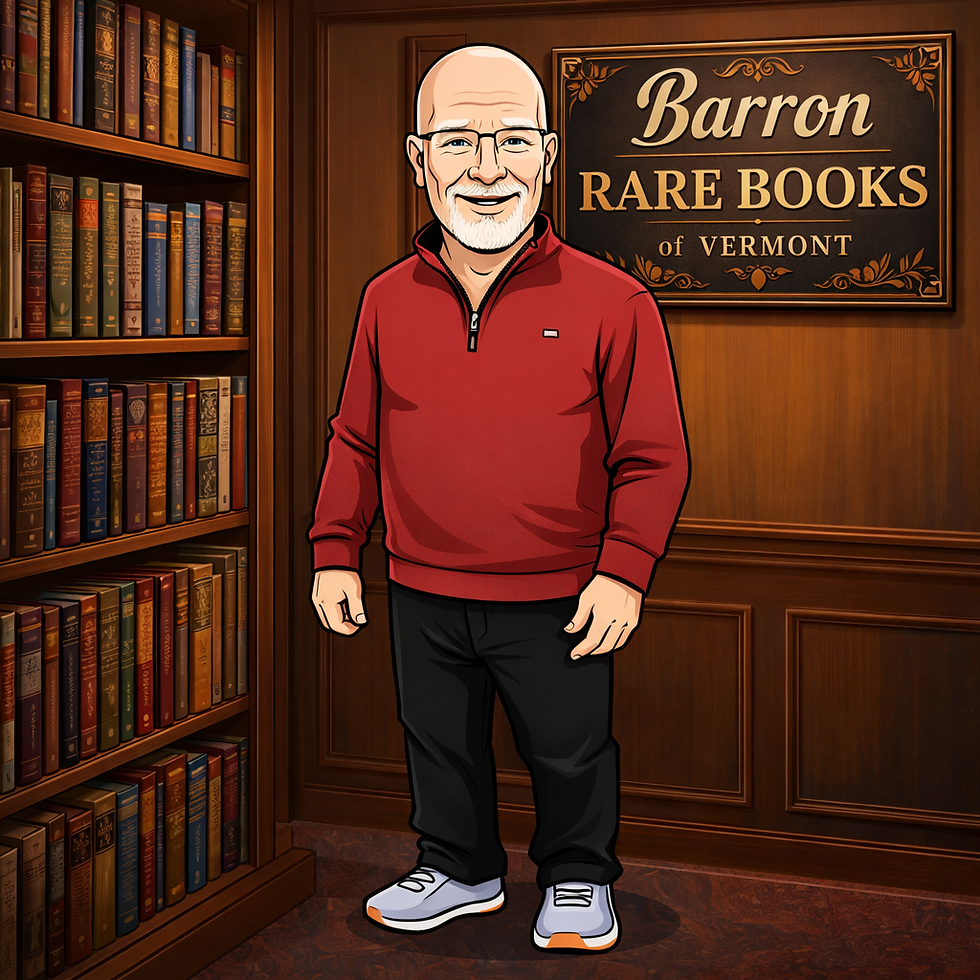 Barron Rare Books of Vermont selling First Editions, Signed Books and Manuscripts.