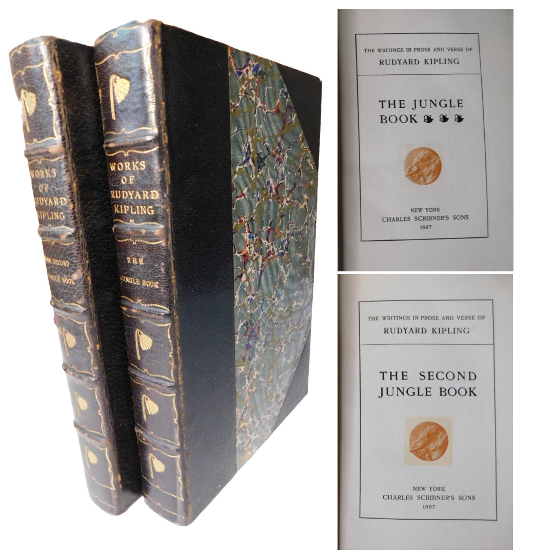 The Jungle Book & The Second Jungle Book, Rudyard Kipling ~ 1897 Charle Scribner