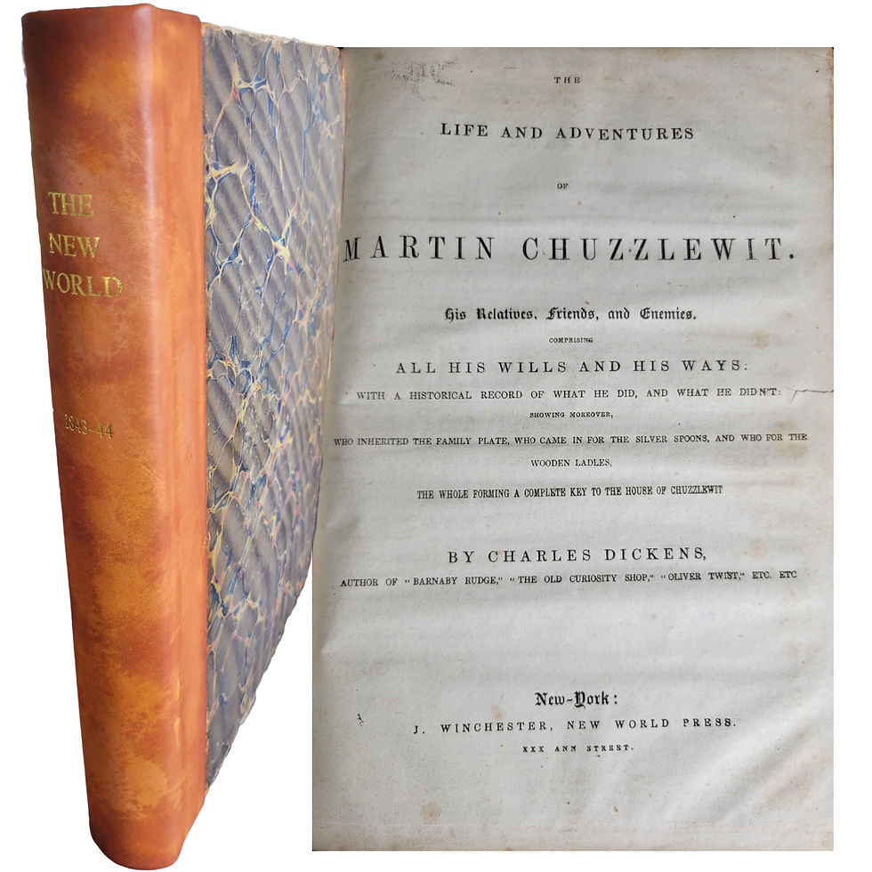 first american edition of Martin Chuzzlewit