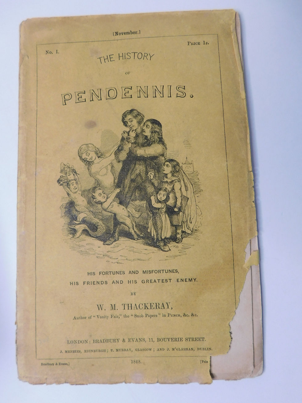 Thumbnail: William Makepeace Thackeray, History of Pendennis, 24 Original Parts ~ 1848