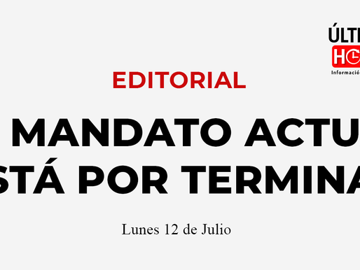 EL MANDATO ACTUAL ESTÁ POR TERMINAR