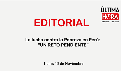 La lucha contra la Pobreza en Perú: "Un reto pendiente"