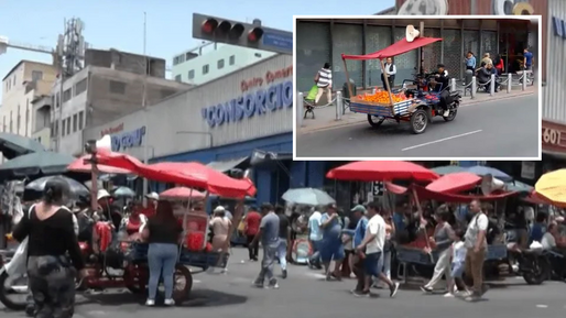 Ambulantes en triciclos intensifican el caos vehicular en el Cercado de Lima