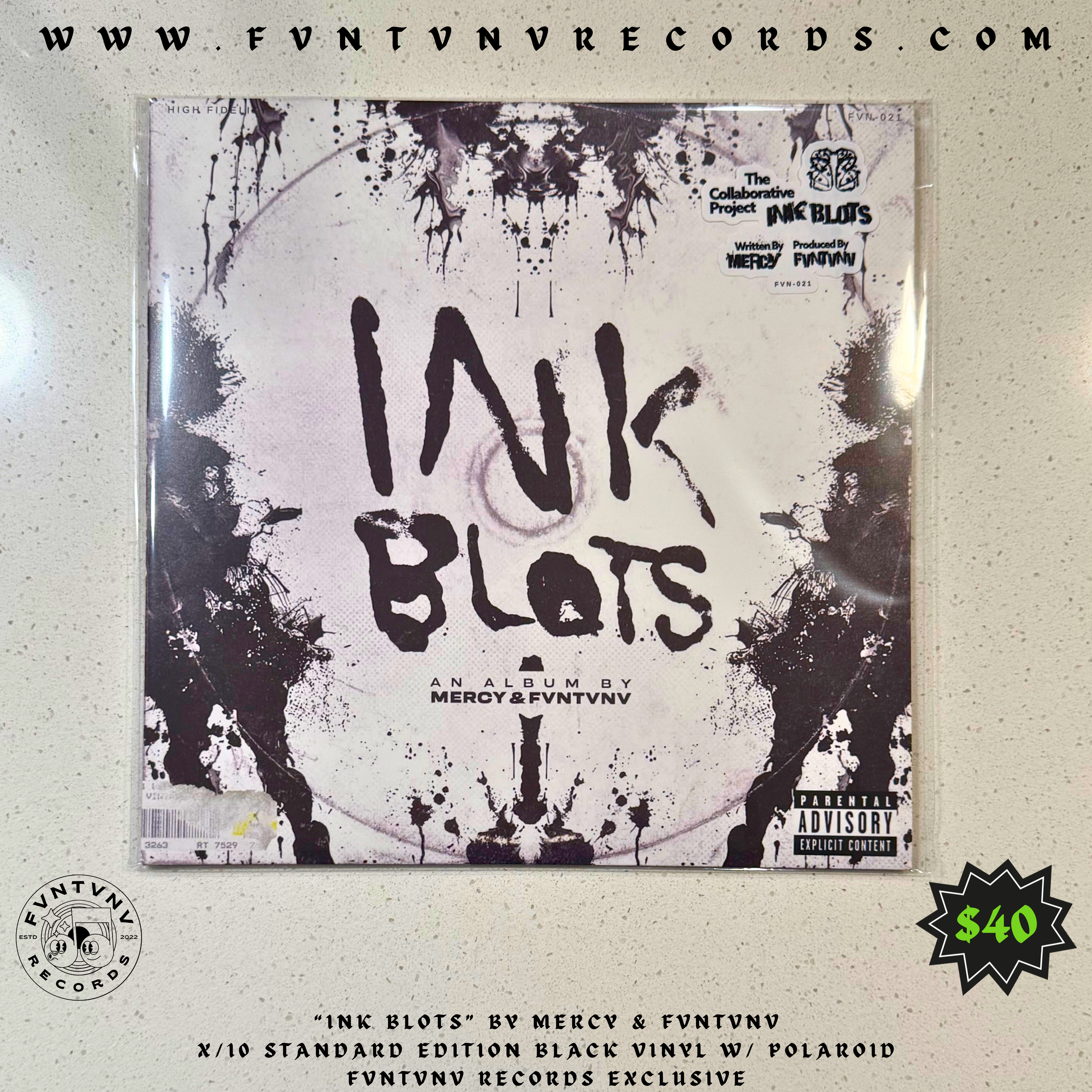 "Ink Blots" by Mercy & FVNTVNV - Standard Edition Vinyl w/ Polaroid