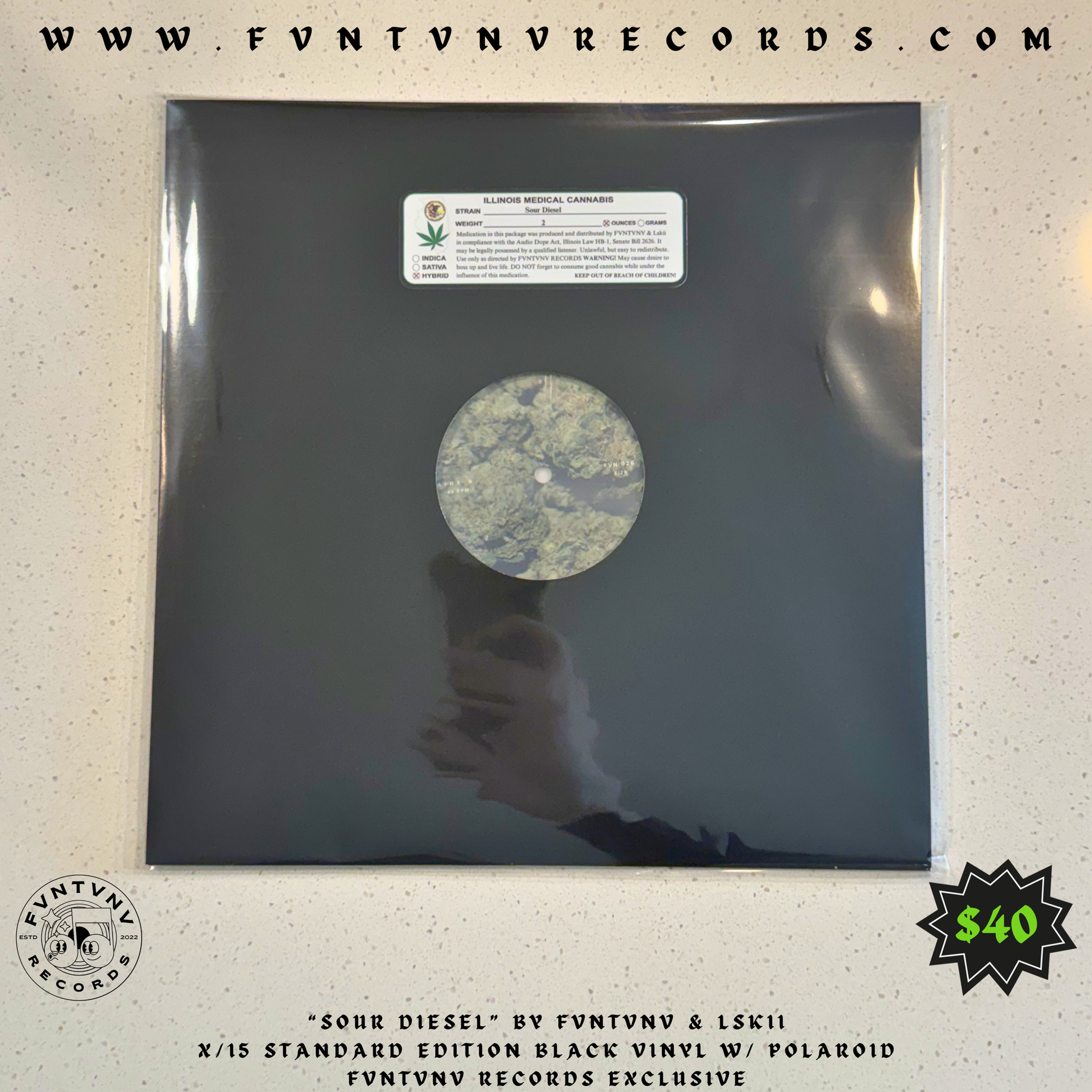 "Sour Diesel" by FVNTVNV & Lskii - Standard Edition Vinyl w/ Polaroid