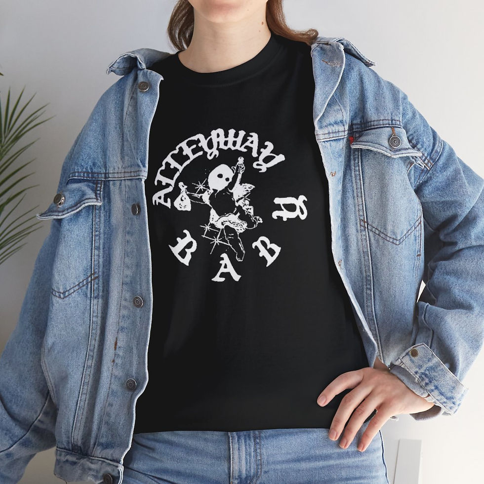 Thumbnail: Alleyway Baby Logo Tee (Black) - Gildan