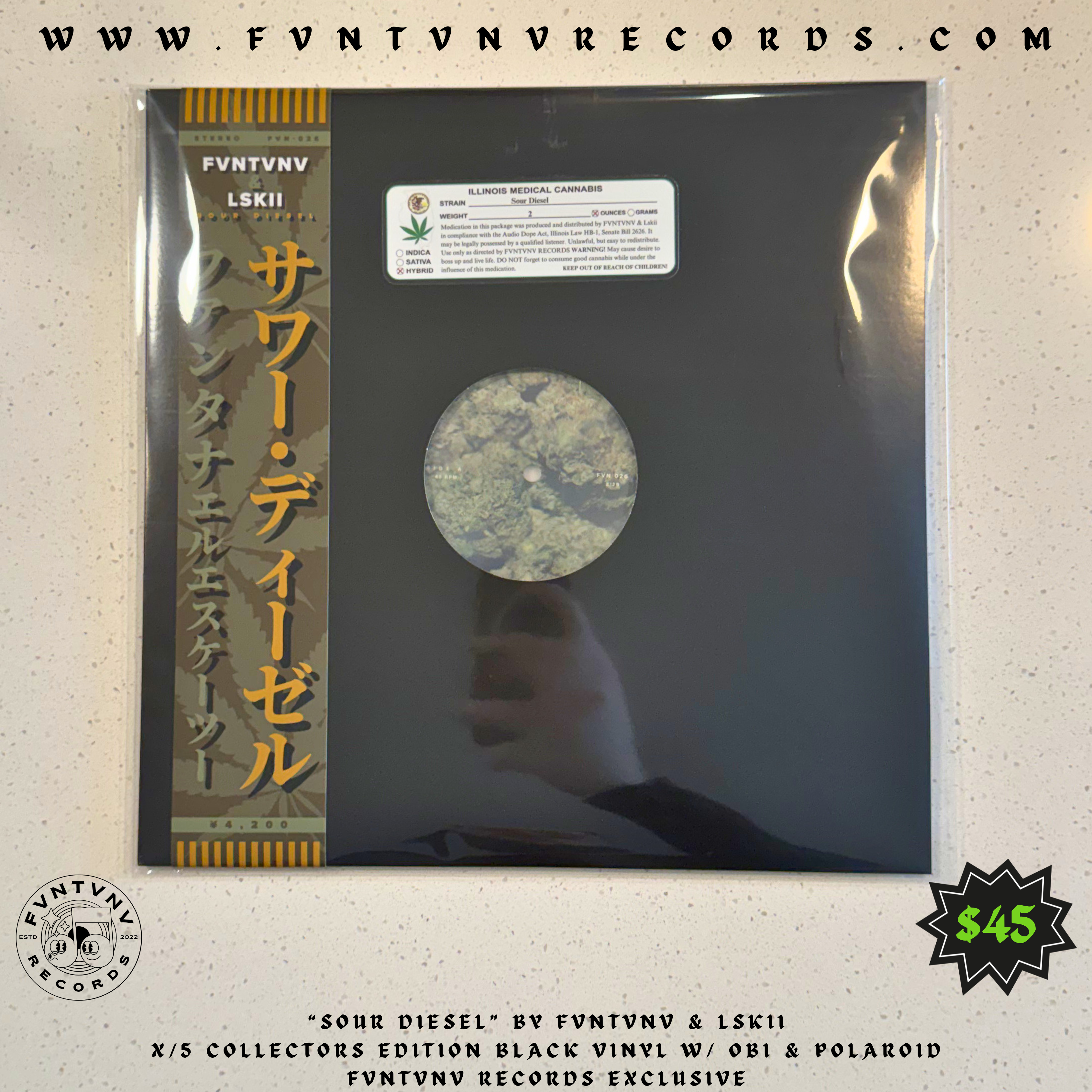 "Sour Diesel" by FVNTVNV & Lskii - Collectors Edition Vinyl w/ OBI & Polaroid