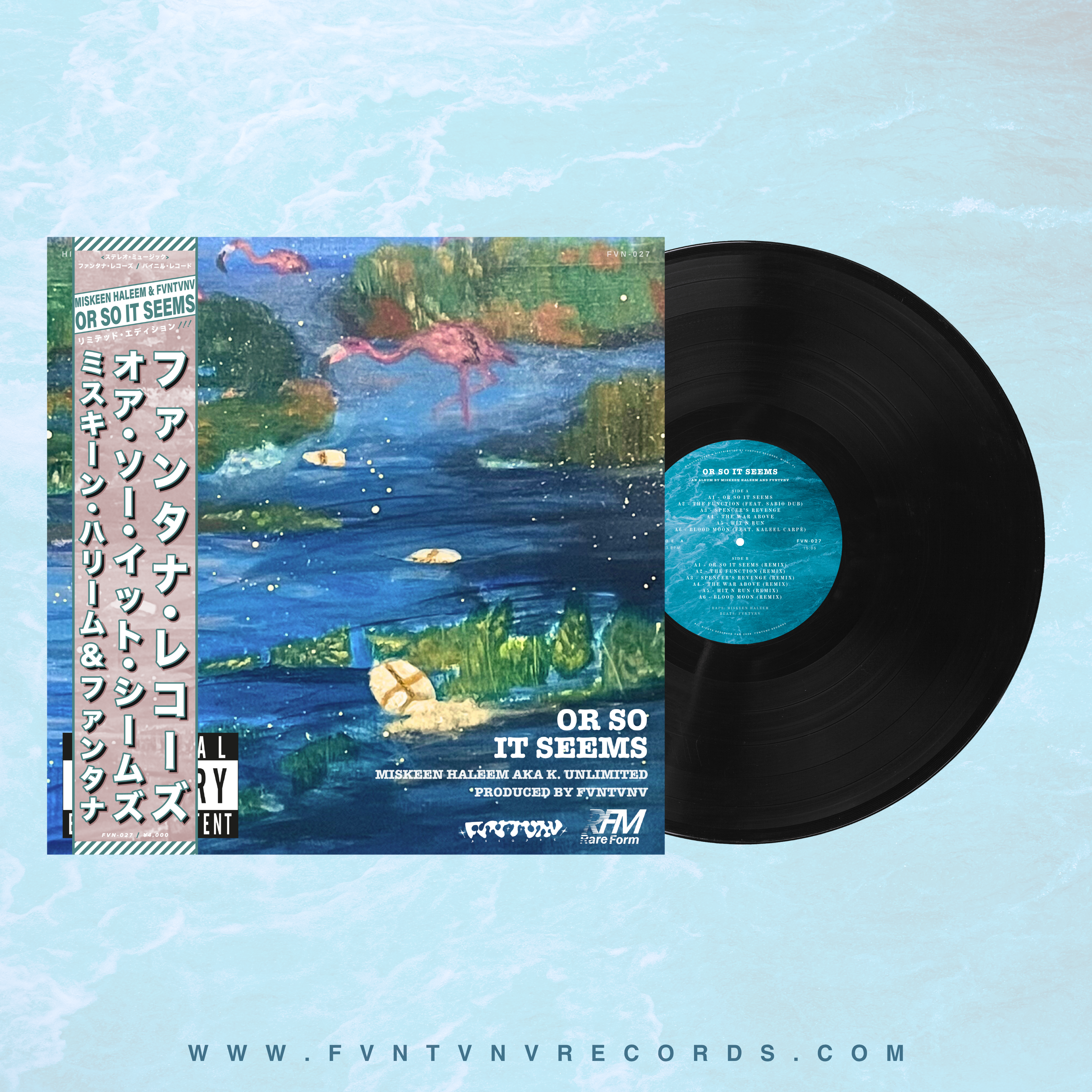 "Or So It Seems" by Miskeen Haleem & FVNTVNV - Collectors Vinyl w/ OBI & Photo