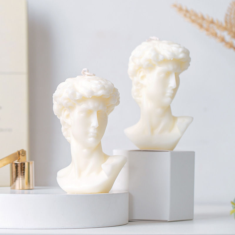 Thumbnail: Bust David Statue Soy Wax Scented Candle Hand Poured Aroma Candle