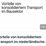 Vorteile von konsolidierten Transport im Bausektor