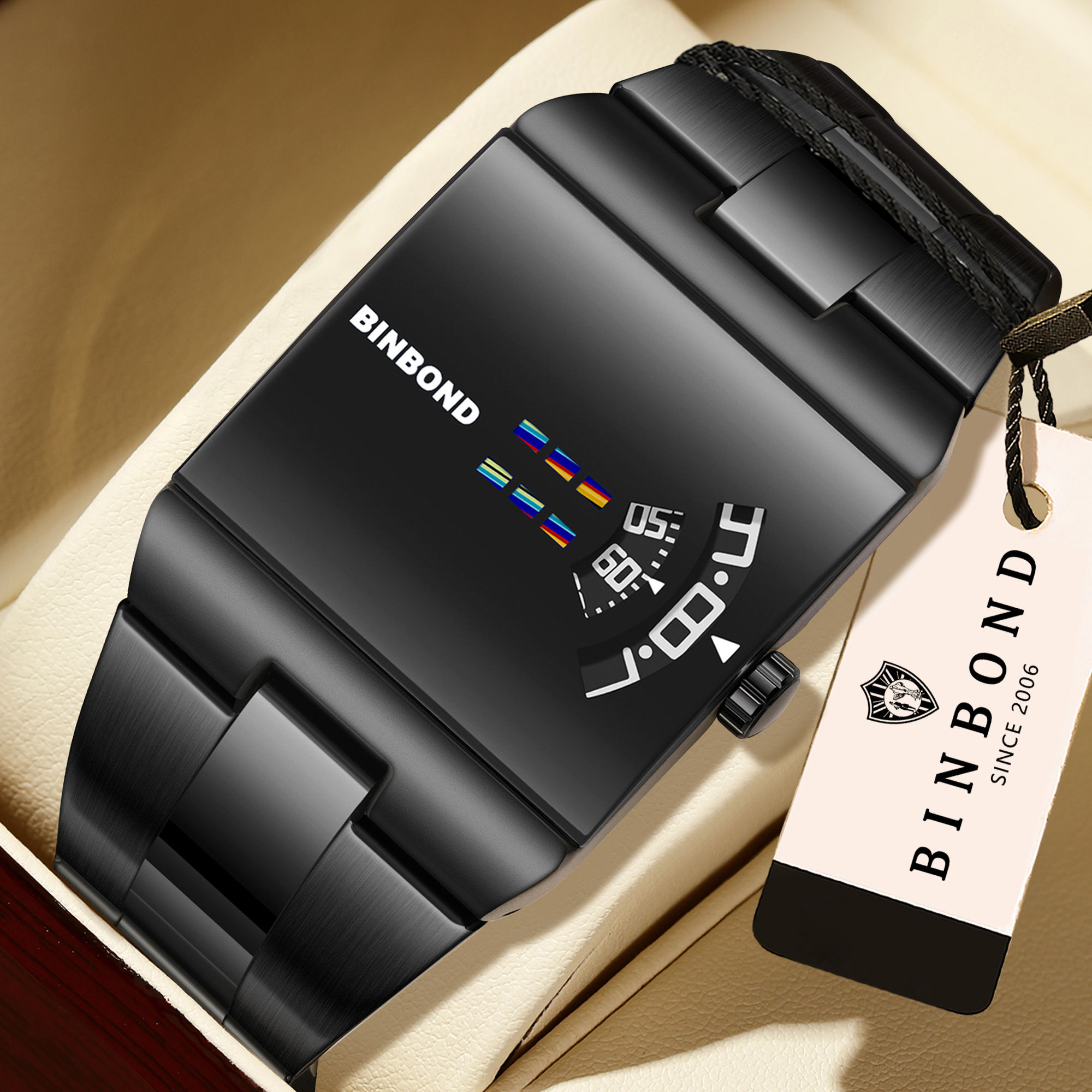 BINBOND Original Design Waterproof Men's Watch Accurate Quartz Watches For Men L