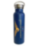 Das Foto zeigt die dunkelblaue Thermosflasche mit goldgelben Austrian Air Force Logo.