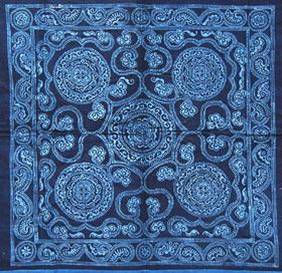 Стиль синего батика в традиционном искусстве Китая