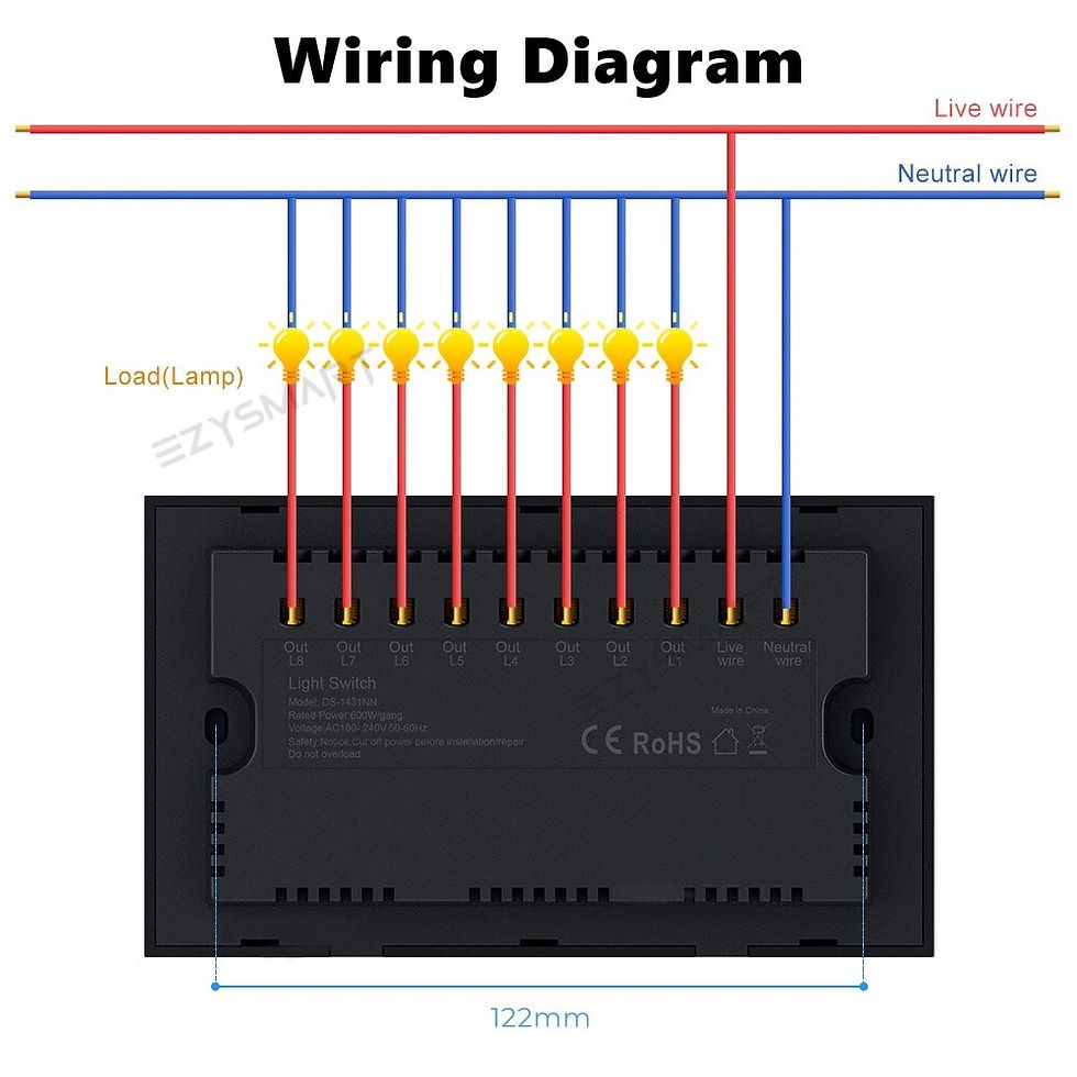 Thumbnail: EzySmart 8 Gang Smart WiFi Switch With Power Monitor