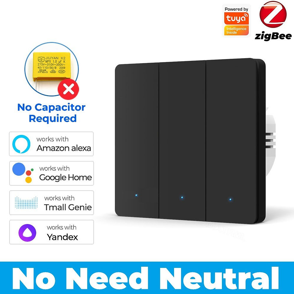 Thumbnail: EzySmart Zigbee Smart Switch (Full Cover)(Black)