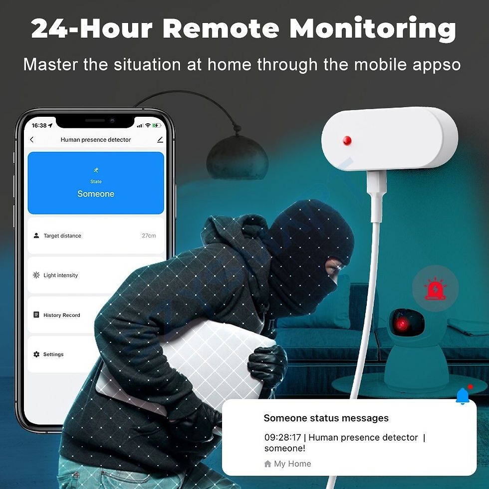 Thumbnail: EzySmart 2.4G WiFi Human Presence Detector - Smart Home Motion & Light Sensing