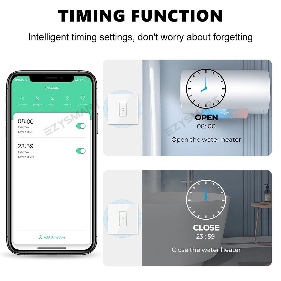 Thumbnail: EzySmart 20A 40A Smart Touch Screen WiFi High Power Switch