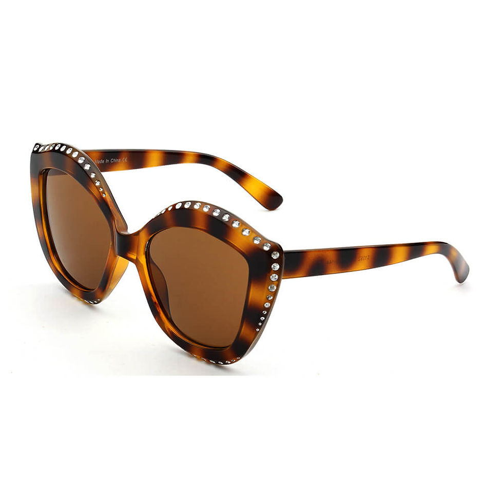 Thumbnail: ANGOLA | Women Oversized Round Cat Eye Fashion Sunglasses