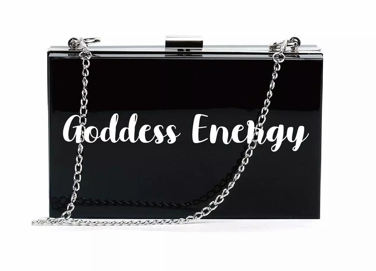 Goddess Energy Black Clutch Bag 