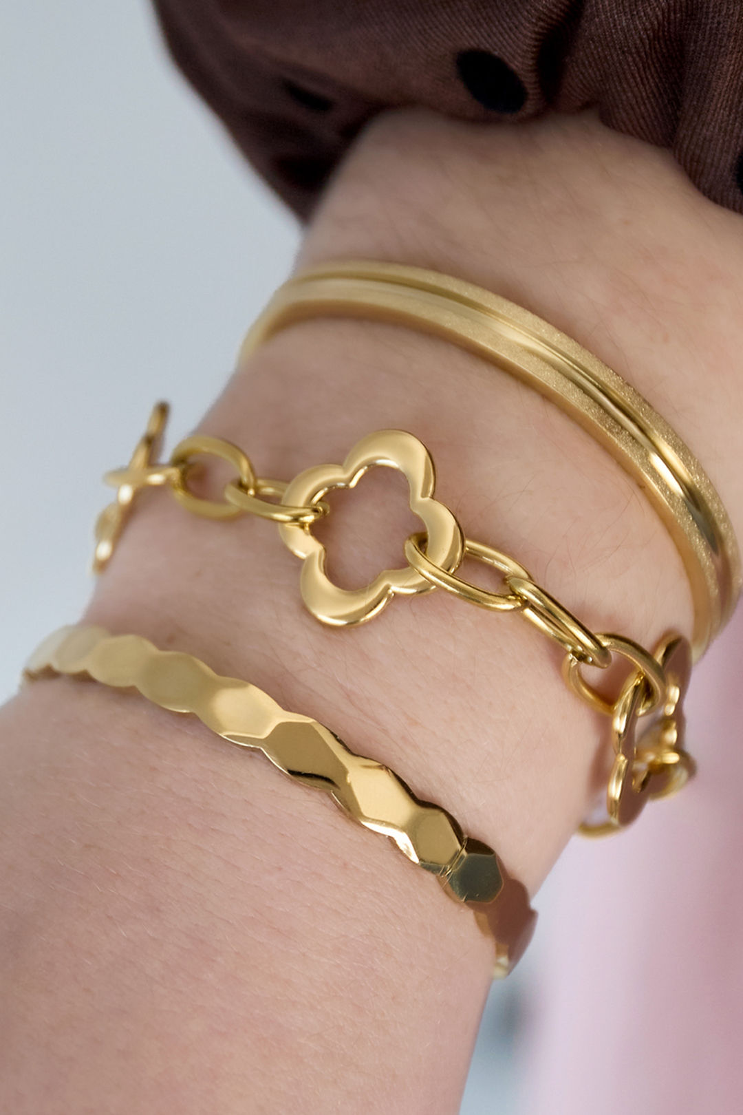 Chain Bracelet Stainless Steel clover