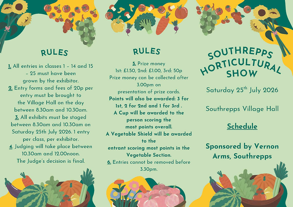 Southrepps Horticultural Show 2026