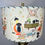 Thumbnail: Handmade Fiberglass Lamp Shade MCM Atomic Labrador Retriever Dogs #1 -13"d x 8"h