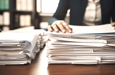 A large stack of documents that are time consuming and difficult to complete without the benefit of an experienced advocate
