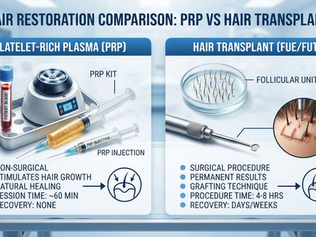 PRP vs Hair Transplant: Which Hair Restoration Treatment Is Right for You?