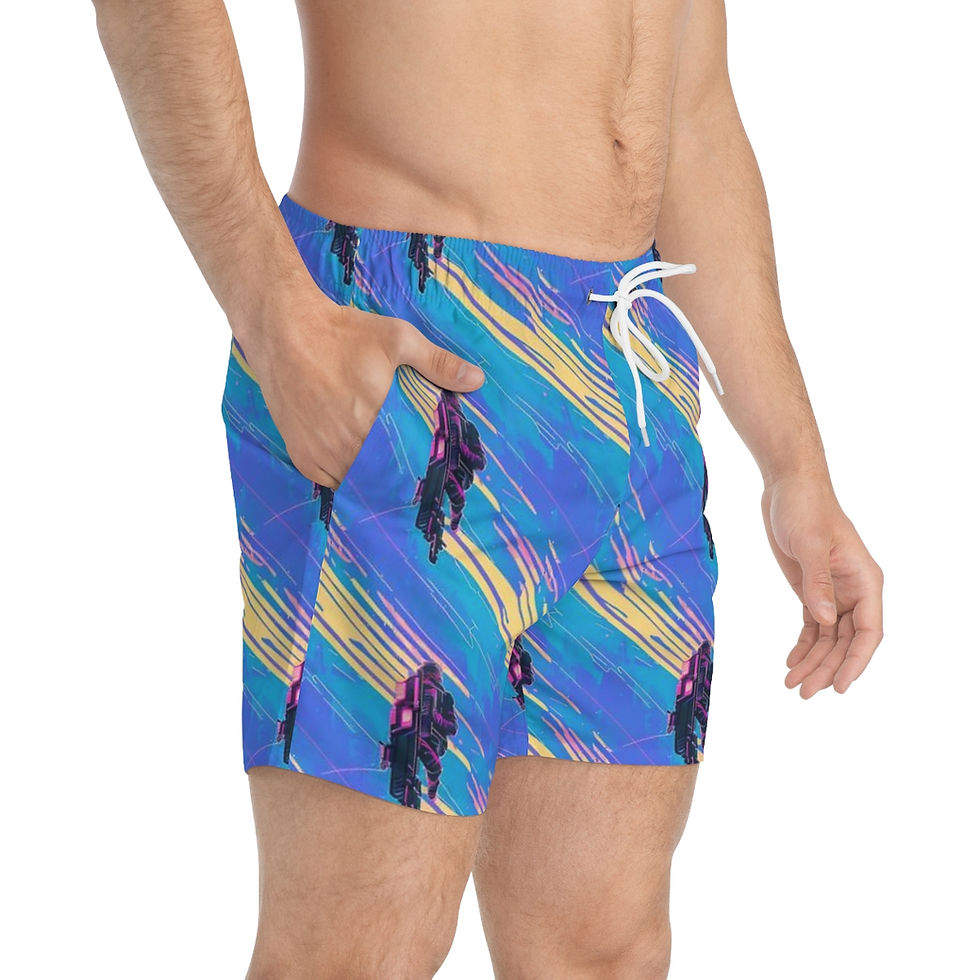 Thumbnail: 90s Retro Scifi Jetpack Swim Trunks
