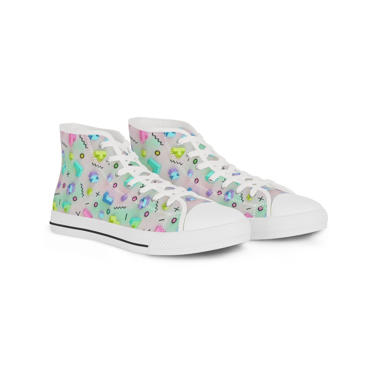 Vaporwave Tetris Gaming Canvas Sneakers