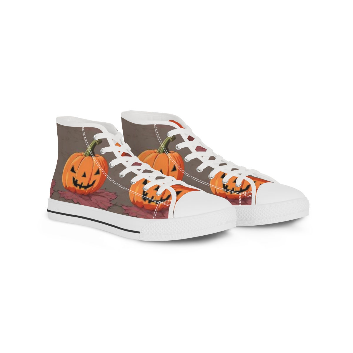 Spooky Jack-O-Lantern Halloween Canvas Sneakers