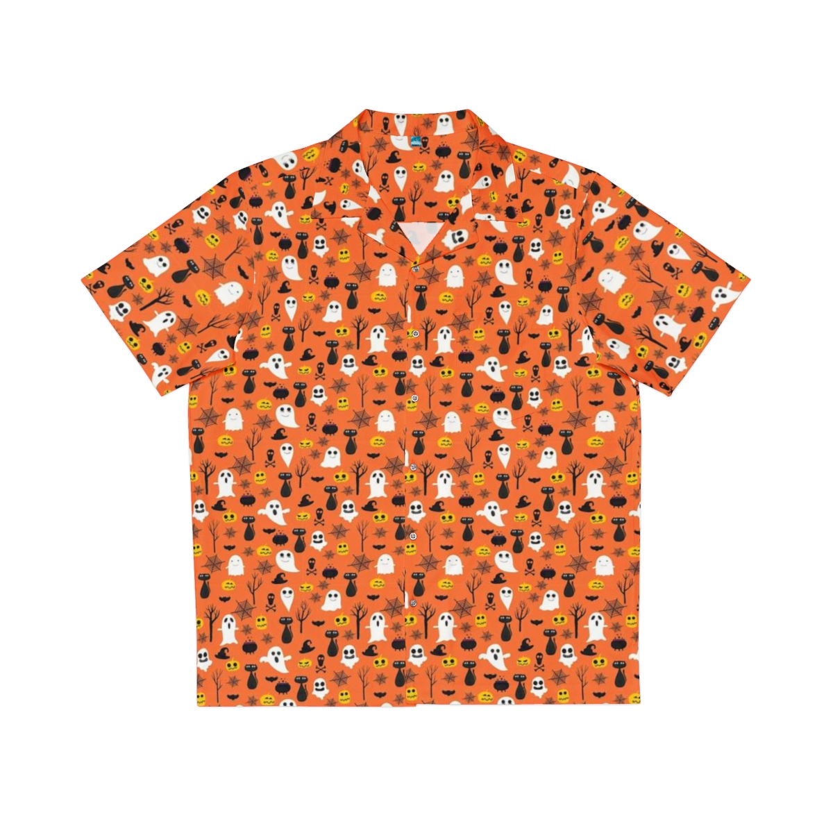 Spooky Cartoon Ghosts Cats Spiderweb Halloween Shirt