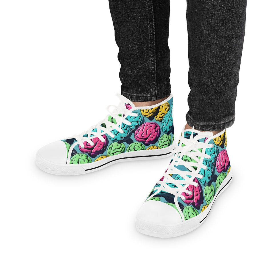 Thumbnail: Colored Brains Psychedelic Canvas Sneakers