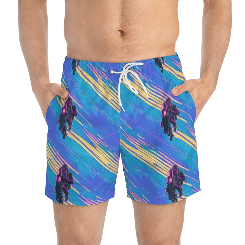 Thumbnail: 90s Retro Scifi Jetpack Swim Trunks