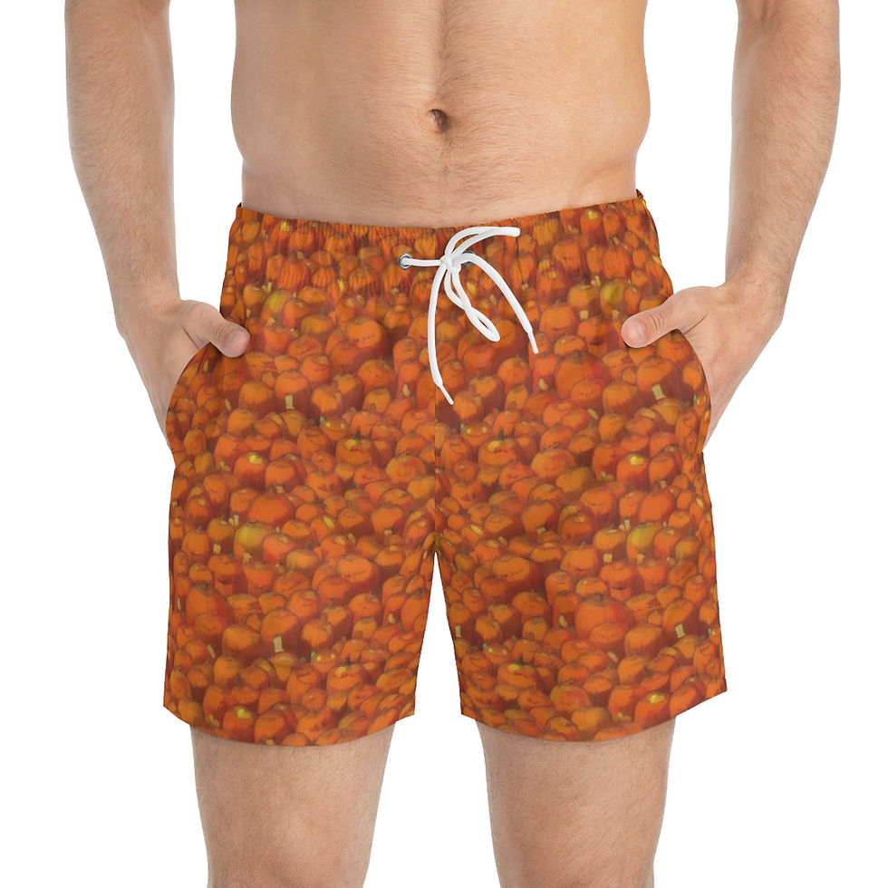Thumbnail: Autumn Pumpkin Patch Halloween Swim Trunks