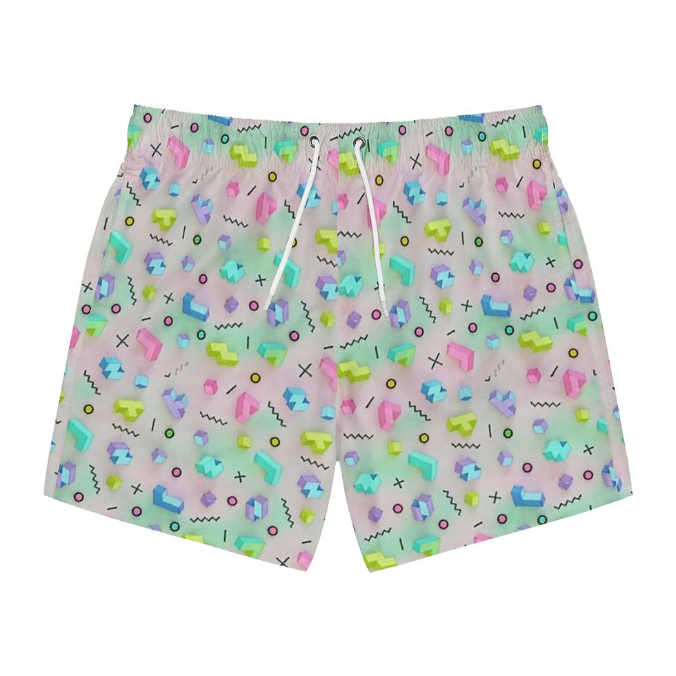 Thumbnail: Vaporwave Tetris Gaming Swim Trunks