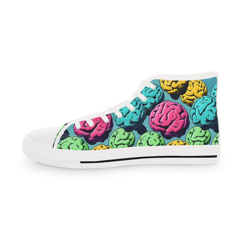 Thumbnail: Colored Brains Psychedelic Canvas Sneakers