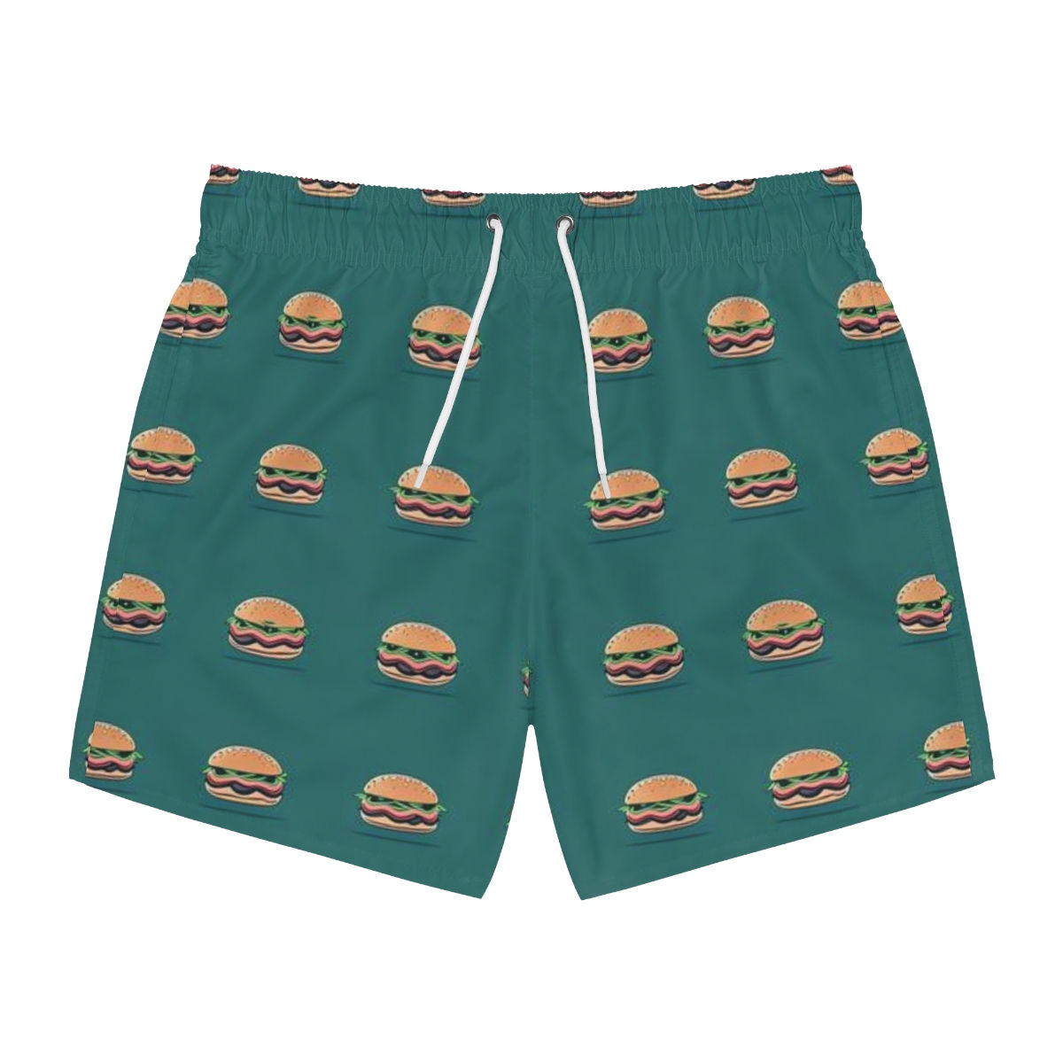 Little Burgers Food Swim Trunks