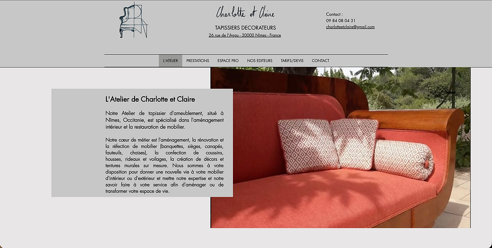 Matière&Image - création de site web pour un tapissier à nimes - accueil.png.png